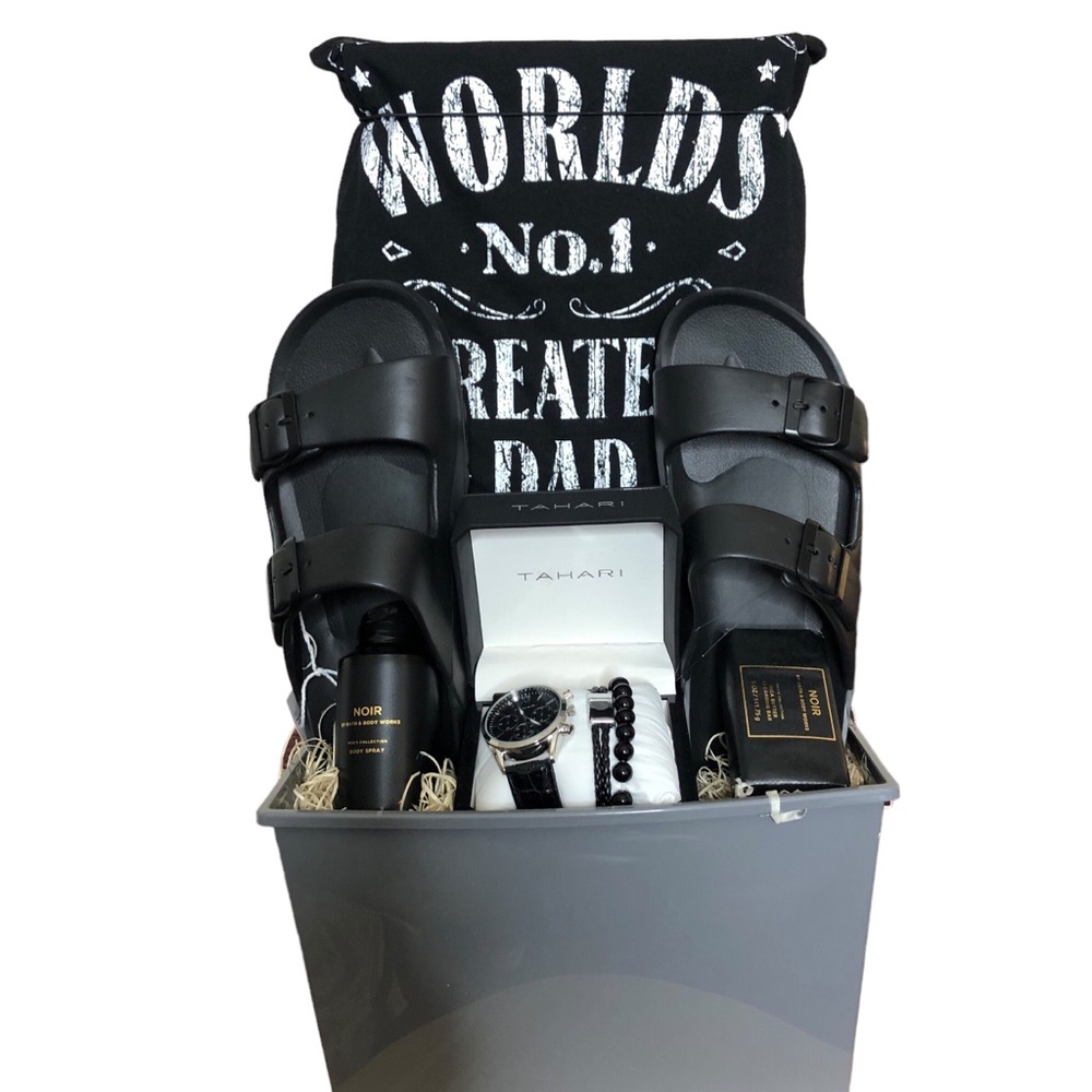 World's Greatest No.1 Dad Shirt All Occasion Gift Basket with 3-Piece Watch Set